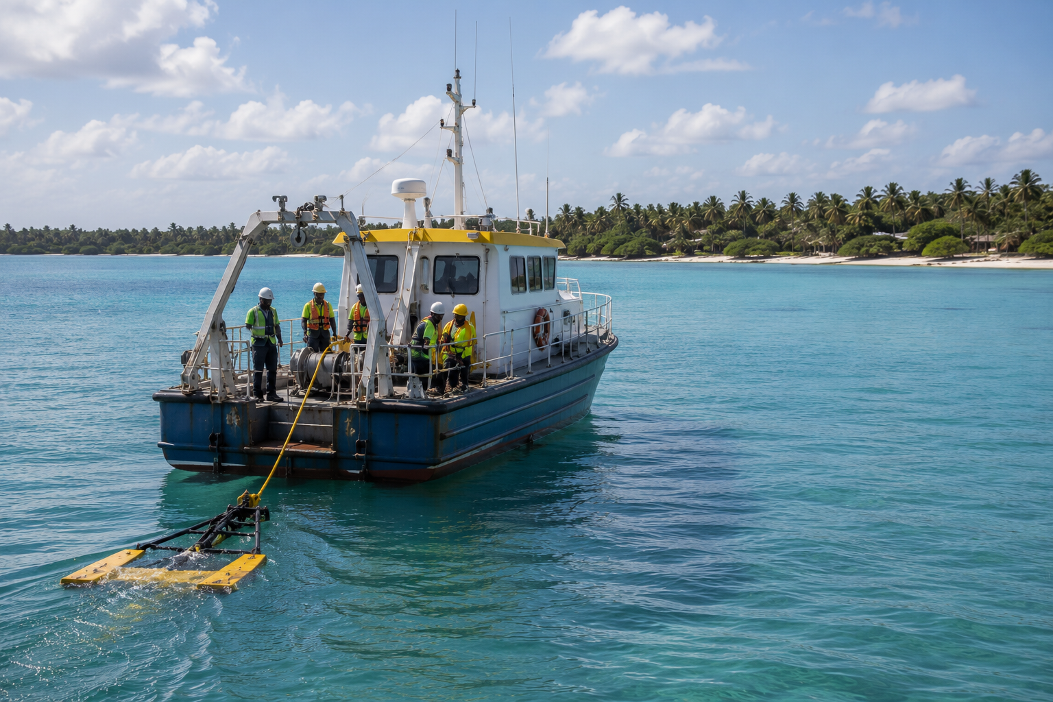 Echo sounder hydrographic survey equipment for bathymetric mapping