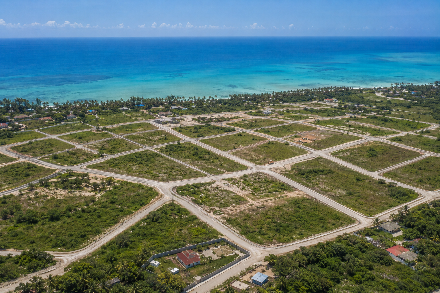 Plot subdivision survey for residential development in Zanzibar